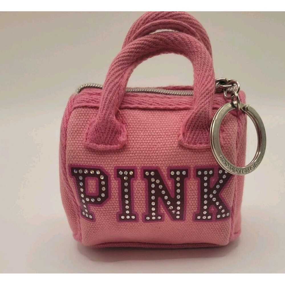 ✨ RARE Y2K VICTORIA’S SECRET PINK BAG CHARM VS PURSE KEYCHAIN COLLECTOR ✨